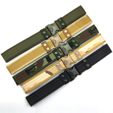 2020 Army Style Thicken Combat Belts Quick Release Tactical Belt Fashion Men Canvas Waistband Outdoor Hunting Accessories 130cm